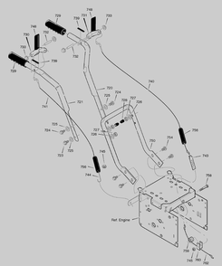 Handle Assembly Diagram and Parts List for 629106X61A 2005 Briggs and Stratton Snow Blower